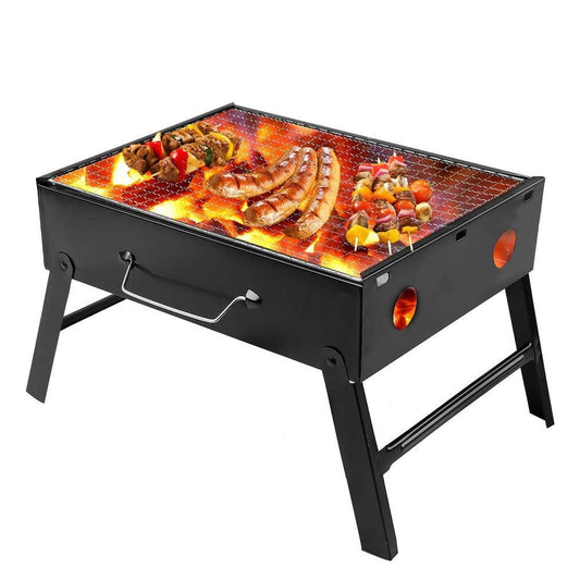 Folding Barbecue Charcoal Grill Oven β Portable Outdoor BBQ Grill (Black Carbon Steel) | Foldable, Lightweight, and Easy to Carry