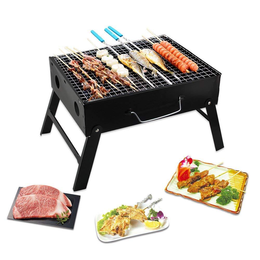 Folding Barbecue Charcoal Grill Oven β Portable Outdoor BBQ Grill (Black Carbon Steel) | Foldable, Lightweight, and Easy to Carry