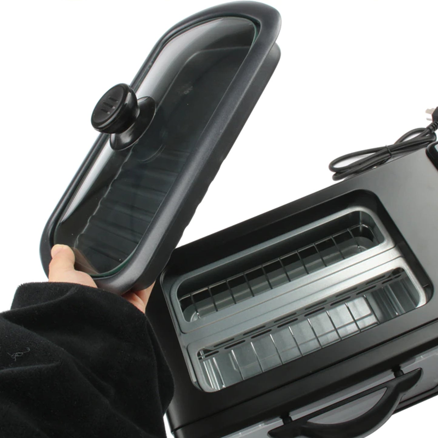 3-in-1 Breakfast Maker | Portable Toaster Oven, Grill Pan & Coffee Maker | Complete Breakfast Station for Home