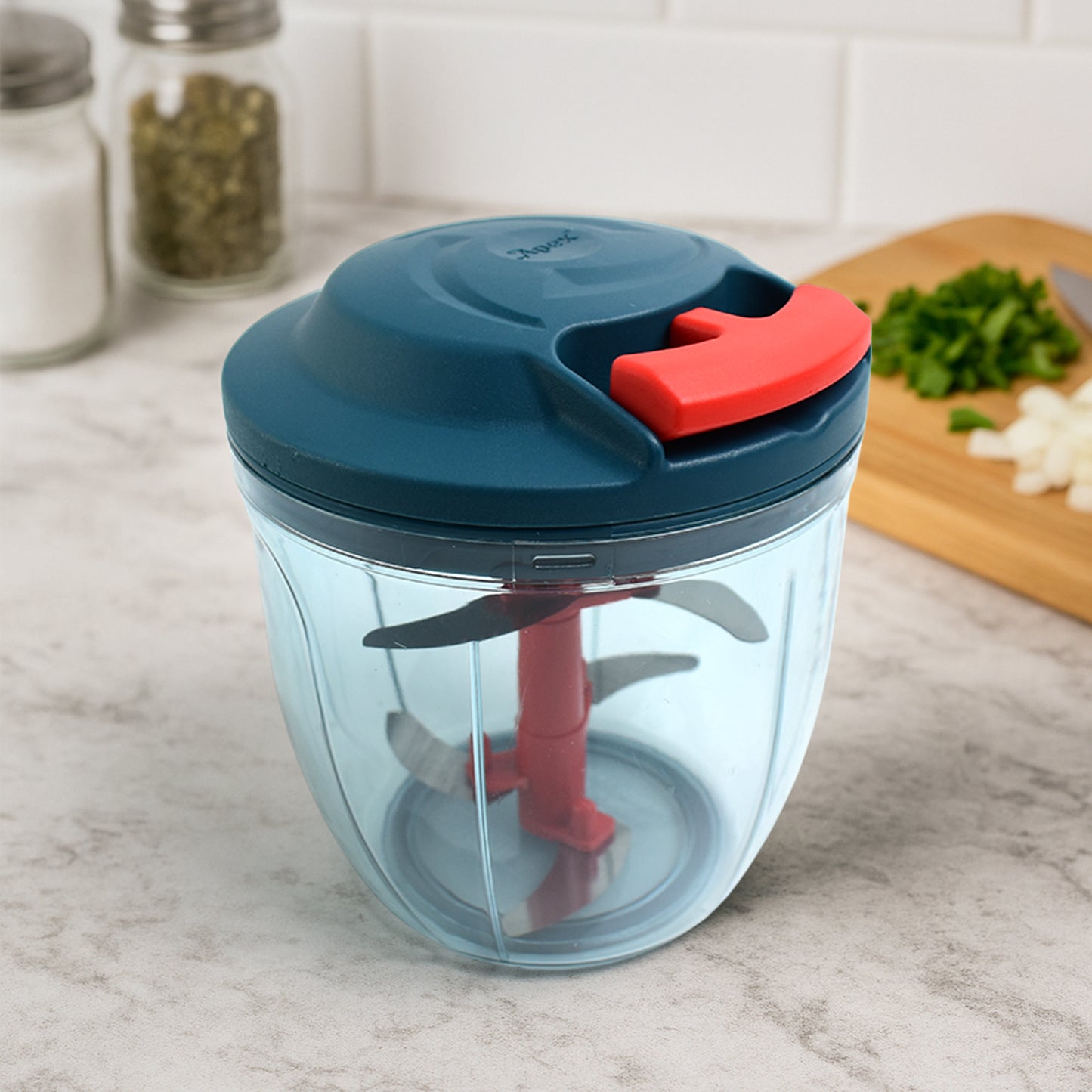 Hand-Powered Vegetable Chopper β 1000 ML Compact Food Processor