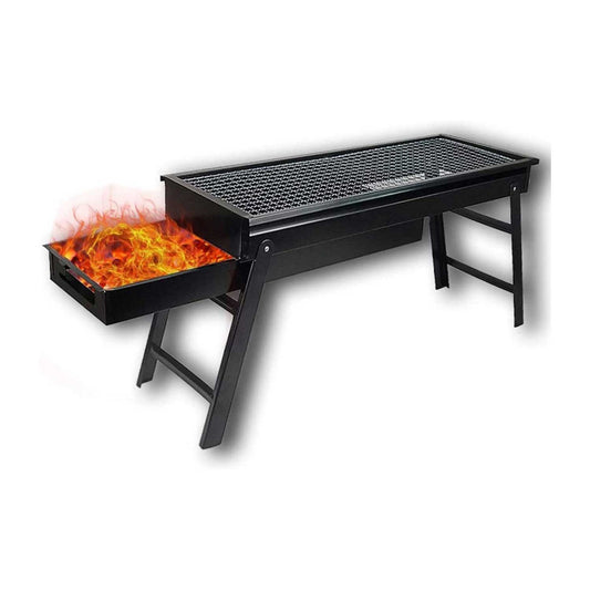 Folding Portable Barbeque BBQ Grill Set β Compact Outdoor Charcoal Grill for Camping, Picnics, and Home Use