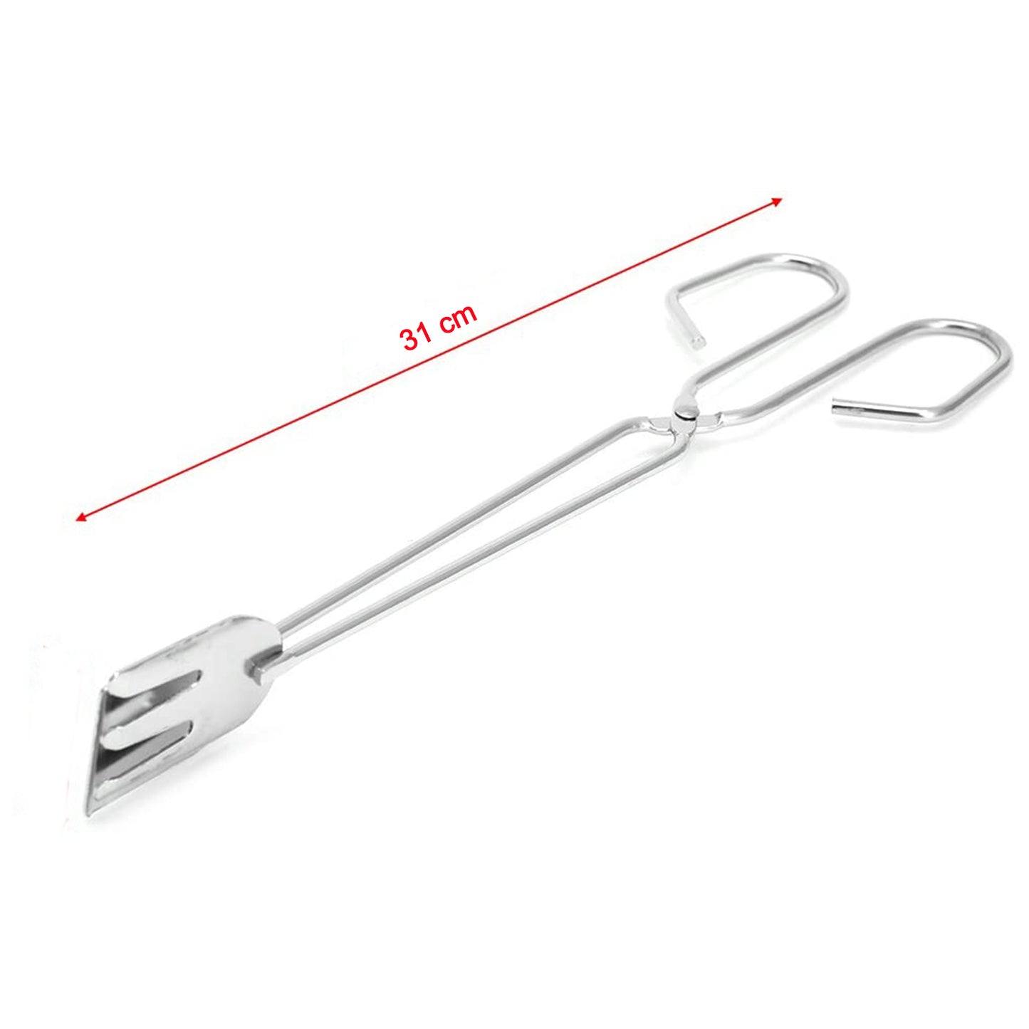 31CM Multi-Functional Metal BBQ Clip Tongs Clamp for Charcoal, Garbage & Food Serving