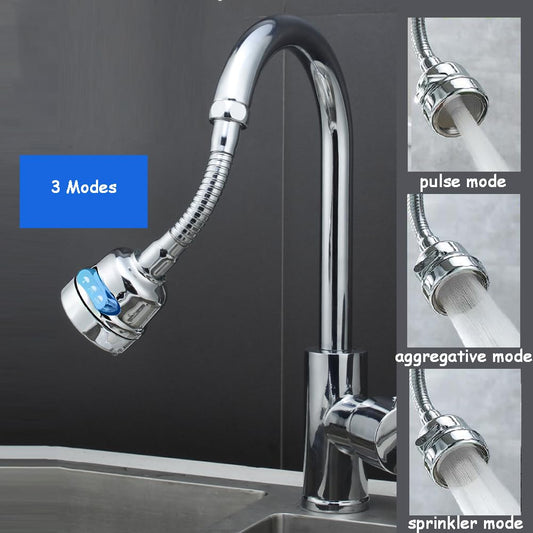 360Β° Rotatable Sink Faucet Sprayer Attachment | 3-Mode Flexible Tap Extender