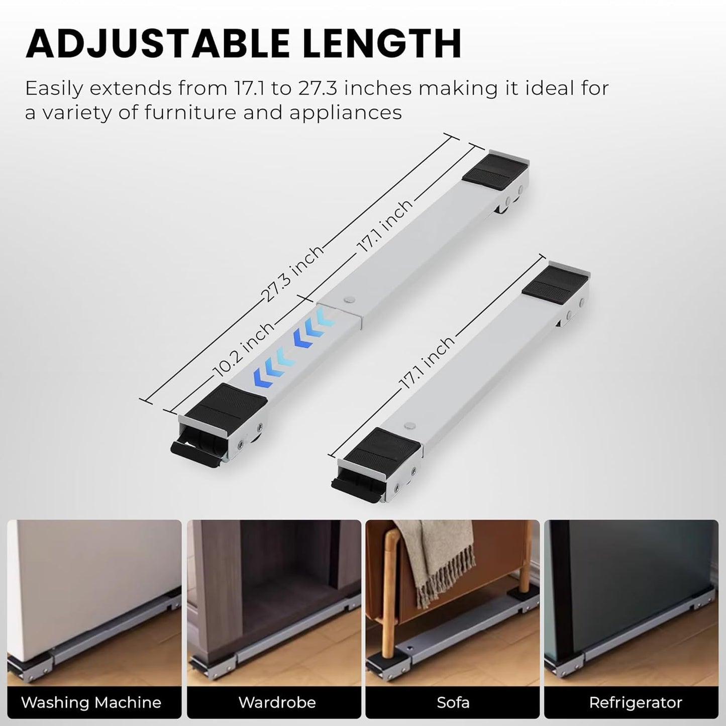 Furniture Mover Heavy Load Lifter Tool Set – Adjustable Furniture Roller with Wheels for Heavy Appliances and Furniture