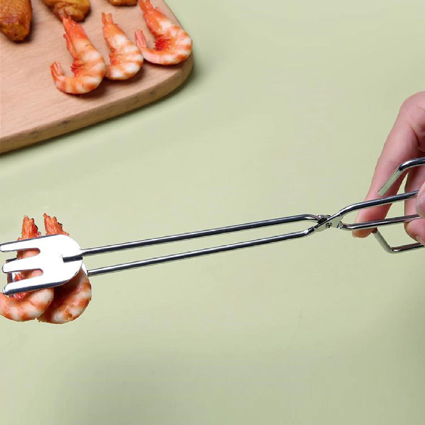 31CM Multi-Functional Metal BBQ Clip Tongs Clamp for Charcoal, Garbage & Food Serving