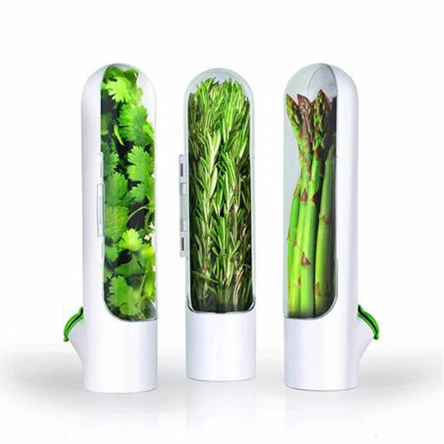 Herb Saver Pod โ BPA-Free Fresh Herb Keeper & Fridge Storage Container (White Transparent, 250 mL)