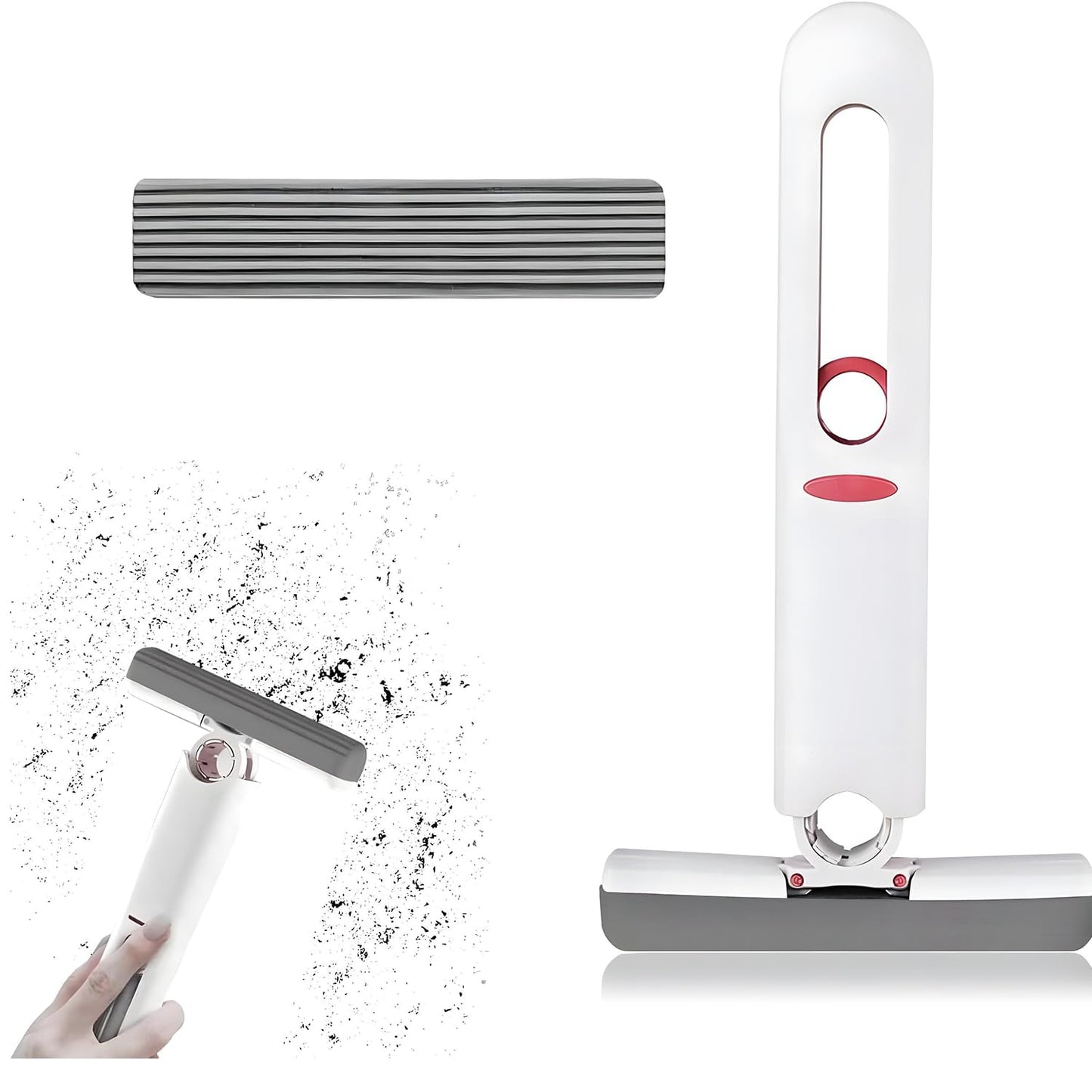 Portable Mini Mop with Self-Squeeze Mechanism