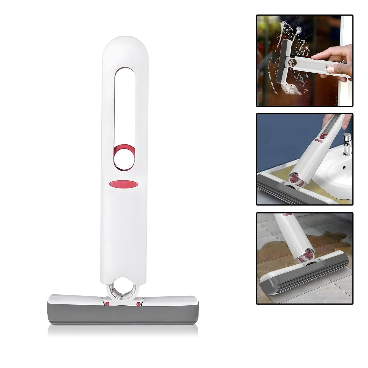 Portable Mini Mop with Self-Squeeze Mechanism