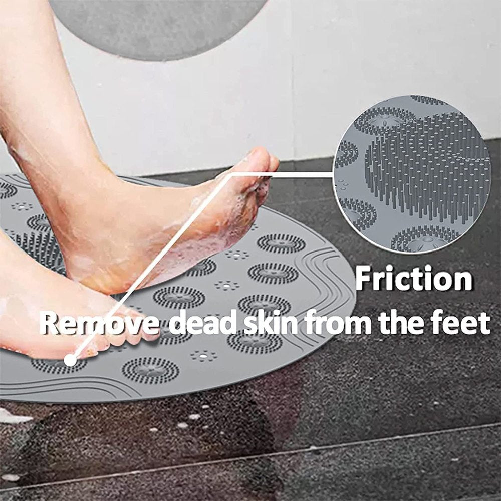 Non-Slip Round Silicone Shower Mat