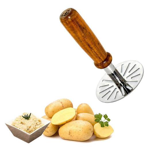 Premium Pav Bhaji Masher β Heavy-Duty Stainless Steel Press with Comfortable Grip