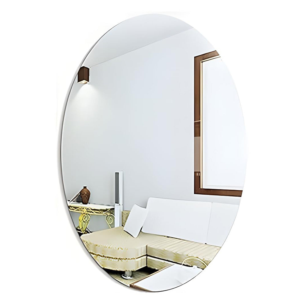 Oval Shape Wall Sticker Mirror for Bathroom