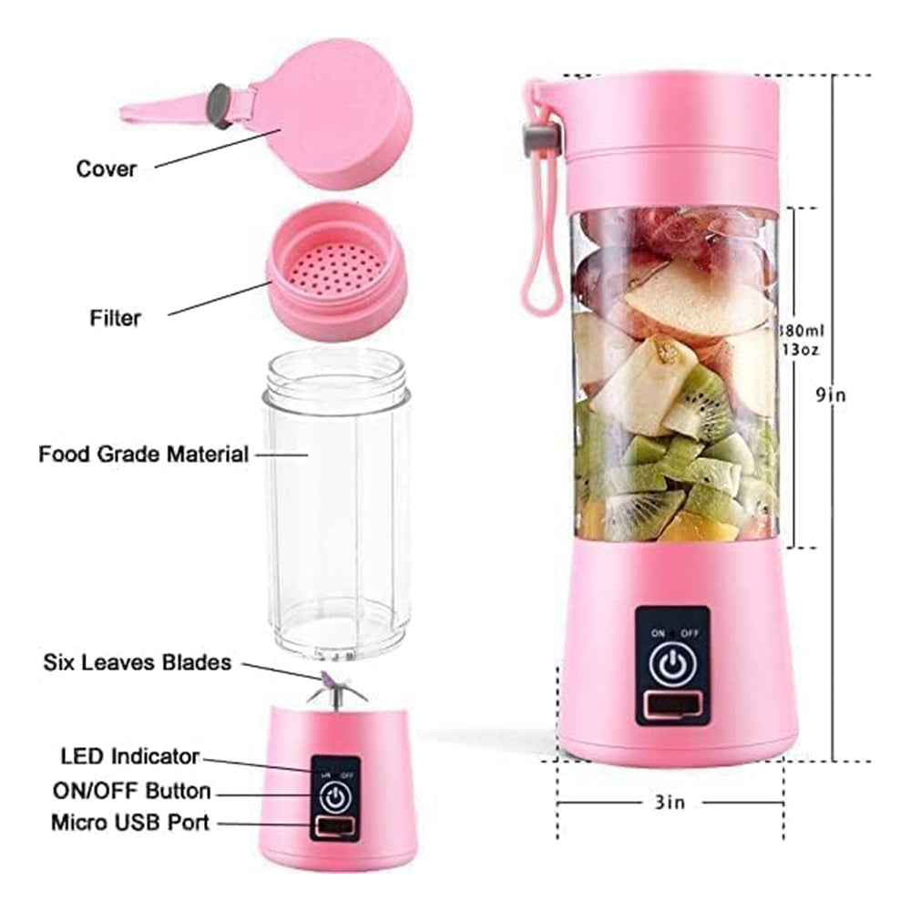 Portable Electric Juicer Blender – USB Rechargeable Personal Mixer Bottle