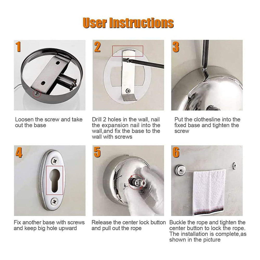 Stainless Steel Retractable Clothesline