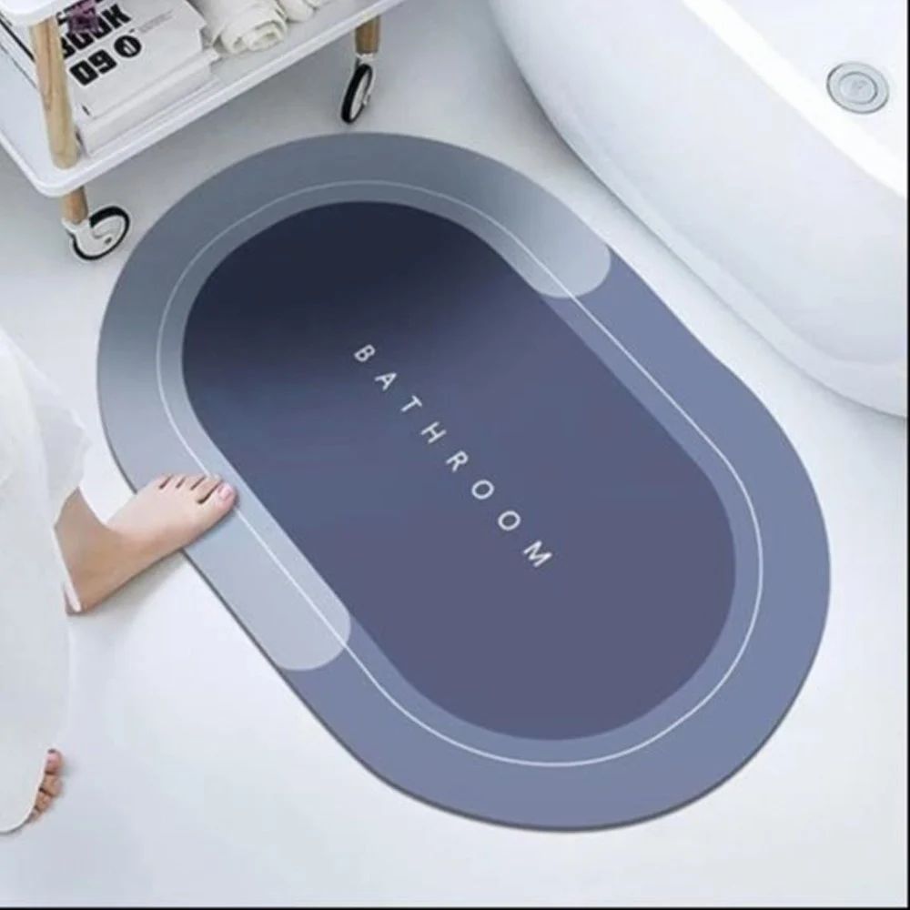 Silicone Water Absorbent Bathroom Door Mat (Buy 1 Get 1)