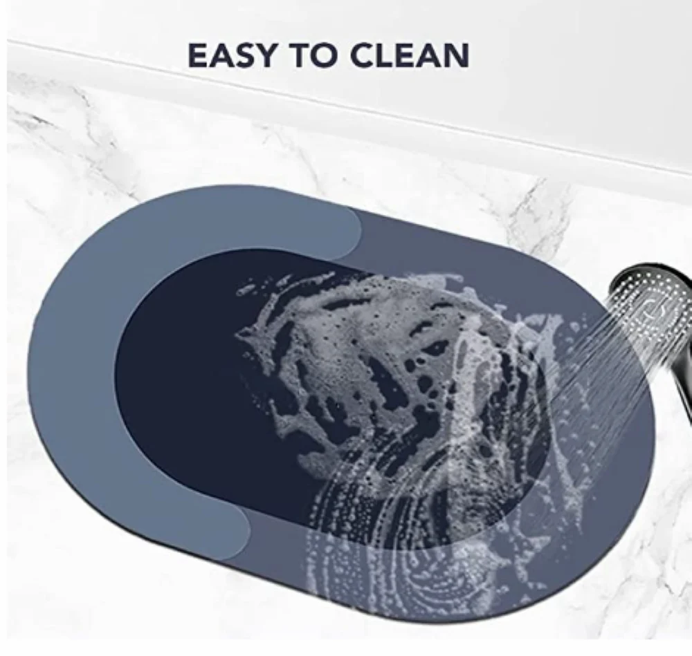 Silicone Water Absorbent Bathroom Door Mat (Buy 1 Get 1)