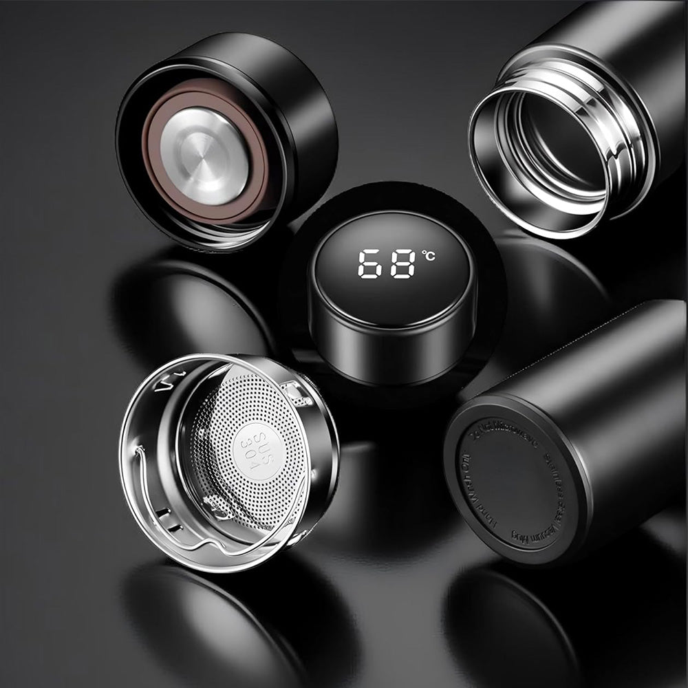 Smart Temperature Water Bottle 500ml – Stainless Steel Vacuum Insulated Bottle with LED Display