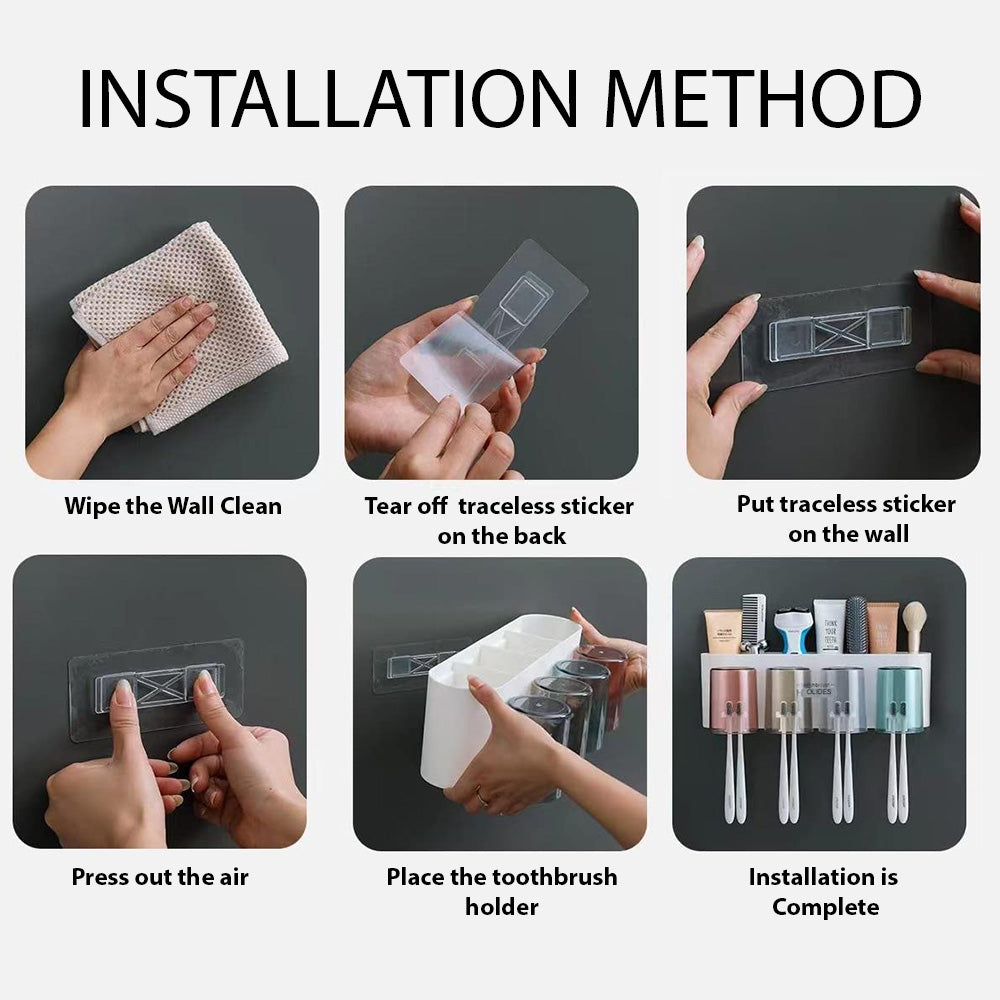 Wall Mounted Toothbrush Holder