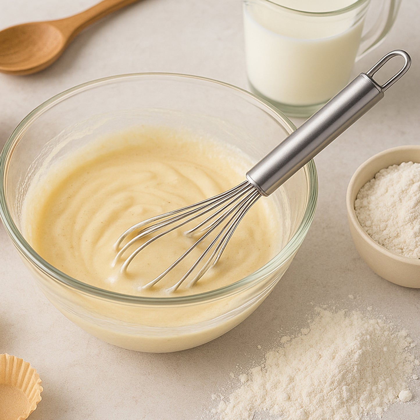 Premium Stainless Steel Wire Whisk – Multipurpose Egg Beater & Batter Mixer ( 1 pc)