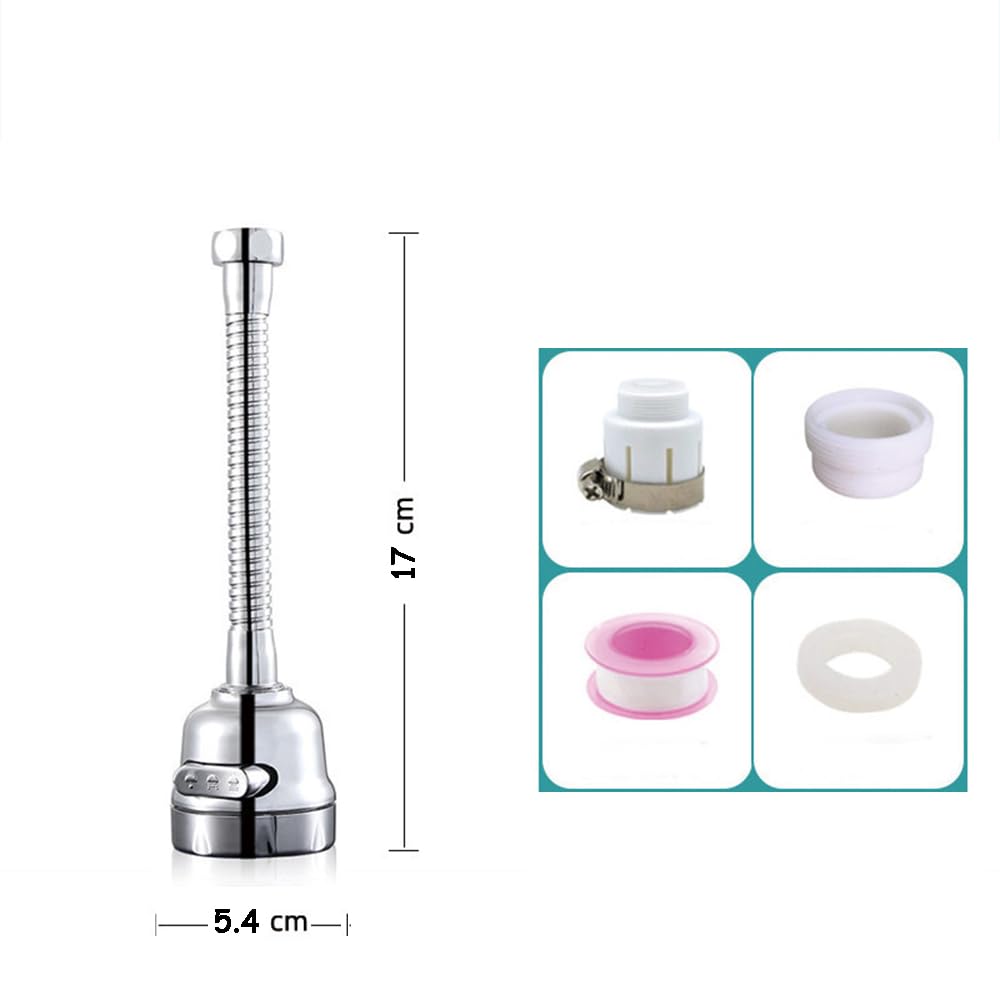 360° Rotatable Sink Faucet Sprayer Attachment | 3-Mode Flexible Tap Extender