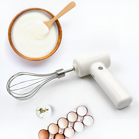 Cordless Electric Whisk & Egg Beater – Rechargeable Hand Mixer with Detachable Balloon Whisk