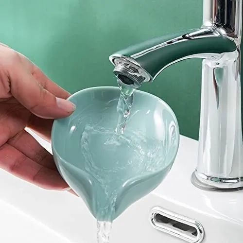 Leaf-Shaped Self-Draining Soap Dish (Pack of 2)