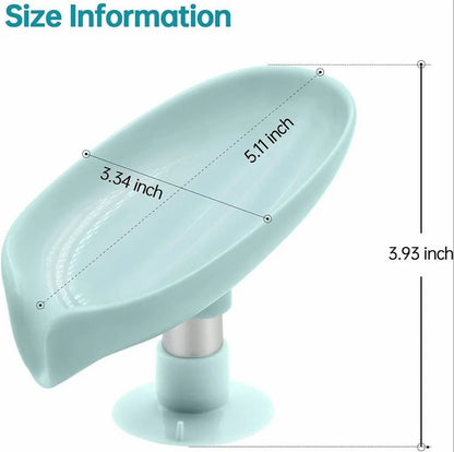 Leaf-Shaped Self-Draining Soap Dish (Pack of 2)
