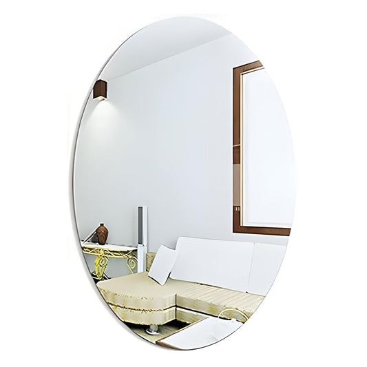 Oval Shape Wall Sticker Mirror for Bathroom