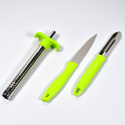 3pc Lighter Knife And Peeler Set