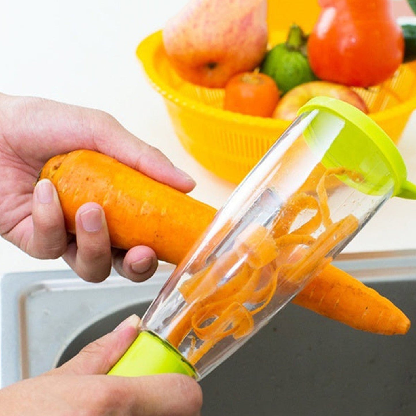 Kitchen Smart Multifunctional Fruits & Vegetables Peeler with Container