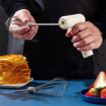 Cordless Electric Whisk & Egg Beater – Rechargeable Hand Mixer with Detachable Balloon Whisk