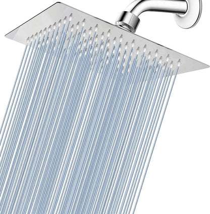 Fossa 6X6 Inch Rain Shower - Fossa Square High Pressure Shower Head Made of 304 Stainless Steel (Without ARM Finish)