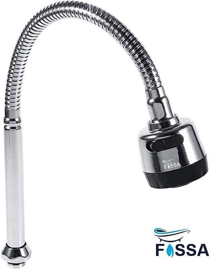 FOSSA 360 Degree Swivel Spout, 304 Stainless Steel Kitchen Sink Faucet Pipe Fittings Adjustable Temperature Single Handle Connection