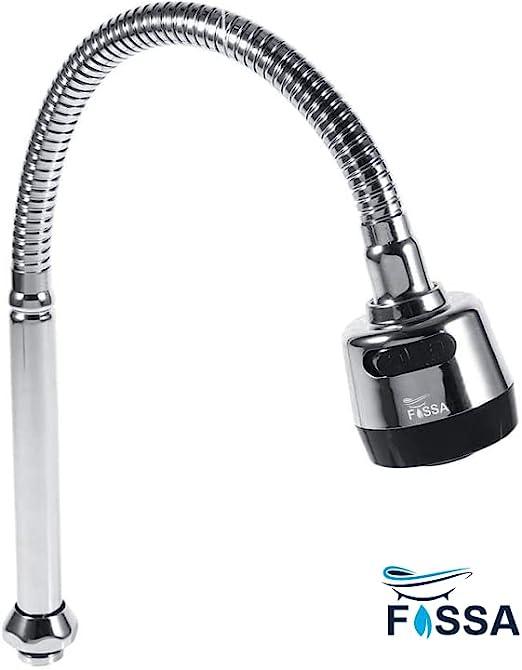 FOSSA 360 Degree Swivel Spout, 304 Stainless Steel Kitchen Sink Faucet Pipe Fittings Adjustable Temperature Single Handle Connection