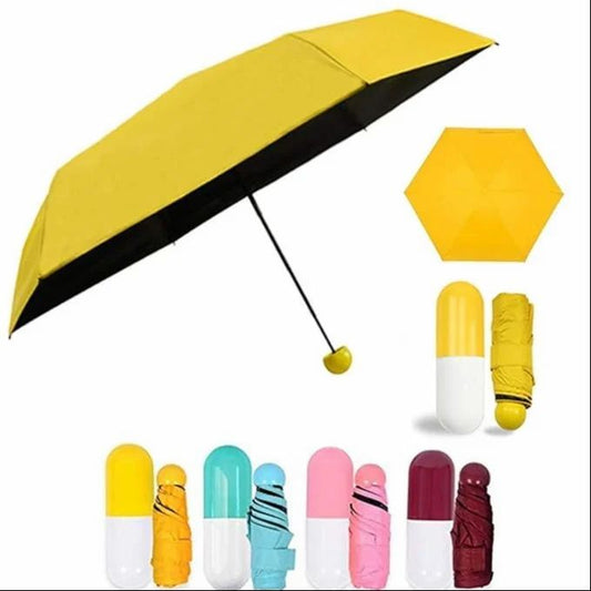 Mini Compact Nylon Fancy Portable Capsule Umbrella